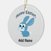 Osterfeier! Blue Rabbit Keramik Ornament (Links)