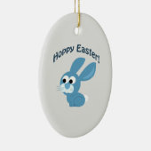 Osterfeier! Blue Rabbit Keramikornament (Rechts)