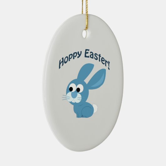 Osterfeier! Blue Rabbit Keramikornament (Rechts)