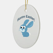 Osterfeier! Blue Rabbit Keramikornament (Links)