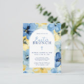 Osterfeier Christlicher Frühling Bläserblau Postkarte (Stehend Vorderseite)