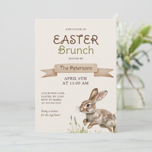 Osterfeier Einladung (Stehend Vorderseite)