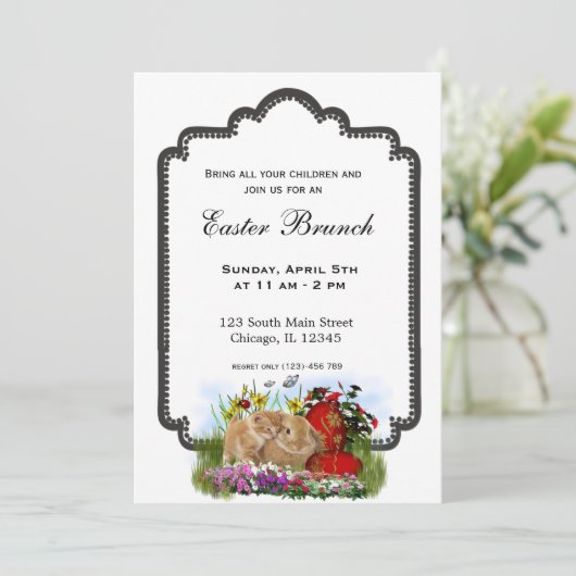 Osterfeier Einladung (Stehend Vorderseite)