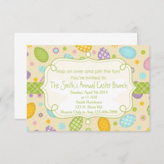 Osterfeier Einladung (Vorne/Hinten)
