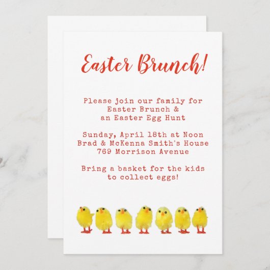 Osterfeier Einladung (Vorne/Hinten)