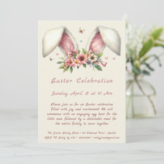 Osterfeier Einladung (Stehend Vorderseite)