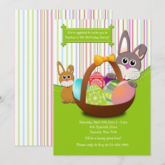 Osterfeier Einladung (Vorne/Hinten)