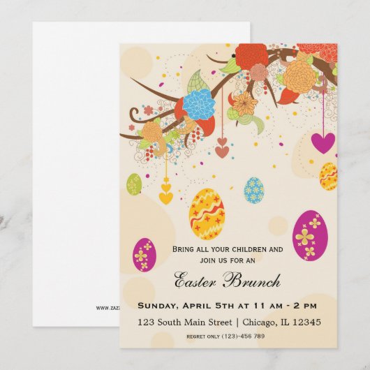 Osterfeier Einladung (Vorne/Hinten)