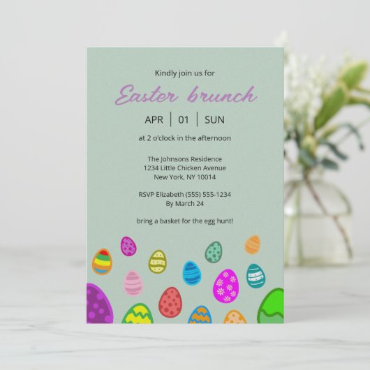 Osterfeier Einladung (Stehend Vorderseite)