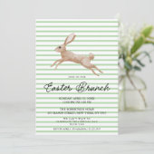 Osterfeier Einladung mit Vintagem Kaninchen (Stehend Vorderseite)