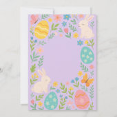 Osterfeier Einladung | Pastel Bunny (Rückseite)