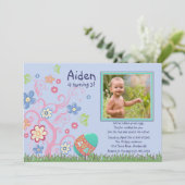 Osterfeier Foto Geburtstagsparty Einladung (Stehend Vorderseite)