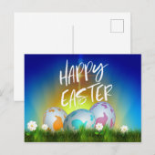 Osterfeier - glückliche Osterfeier Postkarte (Vorne/Hinten)