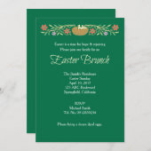 Osterfeier Grün Einladung (Vorne/Hinten)