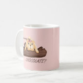 Osterfeier hat sonnige Say CHOCOLATE Tasse (Vorderseite Links)