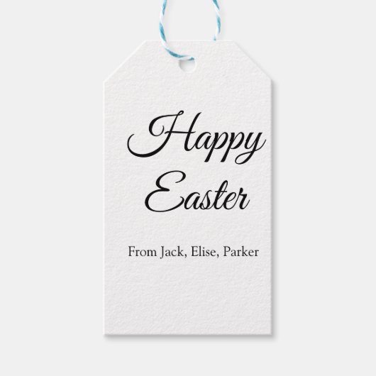 Osterfeier hinzufügen QR Foto glücklich Oster Geschenkanhänger (Vorderseite)