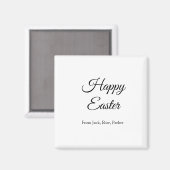 Osterfeier hinzufügen QR Foto glücklich Oster Magnet (Vorderseite/Rückseite)