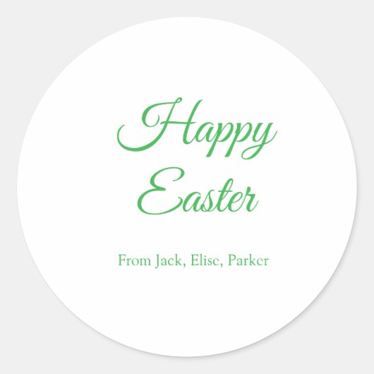 Osterfeier hinzufügen QR Foto glücklich Oster Runder Aufkleber (Vorderseite)