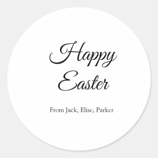 Osterfeier hinzufügen QR Foto glücklich Oster Runder Aufkleber (Vorderseite)