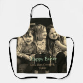 Osterfeier hinzufügen QR Foto glücklich Oster Schürze (Vorderseite)