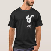 Osterfeier mit Schwarz-Weiß-Cartoon T-Shirt (Vorderseite)
