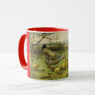Osterfeier mit Vintage-Henne Tasse