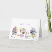 Osterfeier niedlicher Mops Osterkarte Karte (Vorderseite)