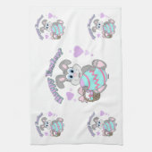 Osterfeier! Osterhase Geschirrtuch (Vertikal)