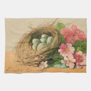 Osterfeier Ostern Eier im Vintage-Stil Geschirrtuch