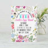 Osterfeier Party Einladung der Eizelljagd (Stehend Vorderseite)