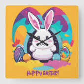 Osterfeier! Quadratische Wanduhr (Vorderseite)