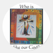 Osterfeier Runder Aufkleber (Vorderseite)