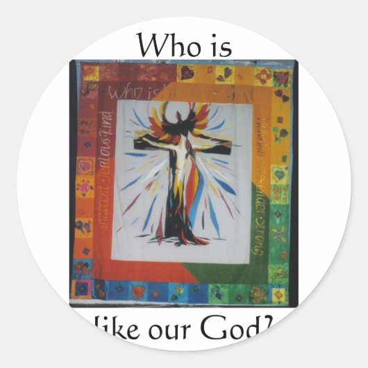 Osterfeier Runder Aufkleber (Vorderseite)