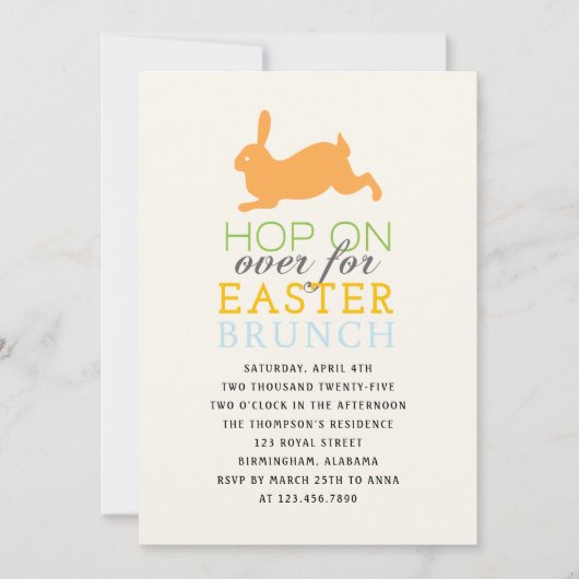 Osterfeiern Einladung (Vorderseite)