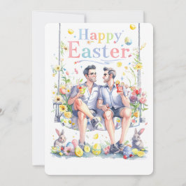 Osterfeiern mit Queer Liebe Feiertagskarte