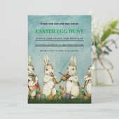 Osterfeiertag Einladung zur Eizelljagd (Stehend Vorderseite)