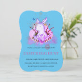 Osterfeiertag Einladung zur Eizelljagd (Stehend Vorderseite)