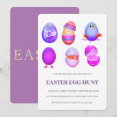 Osterfeiertag Einladung zur Eizelljagd (Vorne/Hinten)