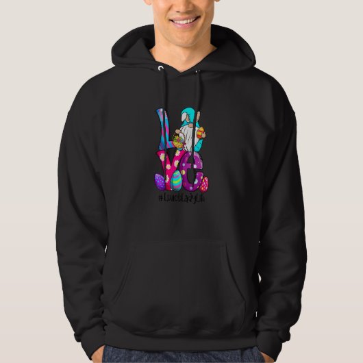 Osterfeiertag Liebe Mittagessen Lady Bunny Oars Hoodie (Vorderseite)