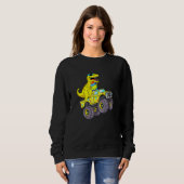 Osterfeiertag Rex Dino Reiten Sweatshirt (Vorne ganz)