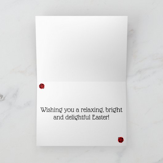 Osterfeige & Eiergebäck Ostern Feiertagskarte (Innenseite)