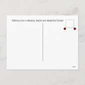 Osterfeige & Eiergebäck Ostern Feiertagspostkarte (Rückseite)