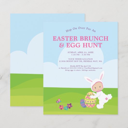 Osterfeigen Party Einladung (Vorne/Hinten)