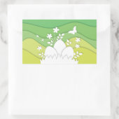 Osterferien Eizelljagd in grüner Frühlingsnatur Rechteckiger Aufkleber (Tasche)