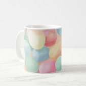 Osterferien Hintergrund mit gefärbten Eiern Kaffeetasse (Vorderseite Links)