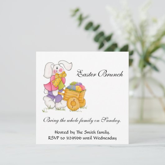 Osterfest Einladung (Stehend Vorderseite)