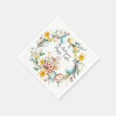 Osterfest mit Blumen Serviette (Ecke)