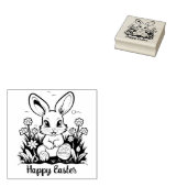🐰 Osterfest mit Osterhasen und Text Gummistempel (Stempel)