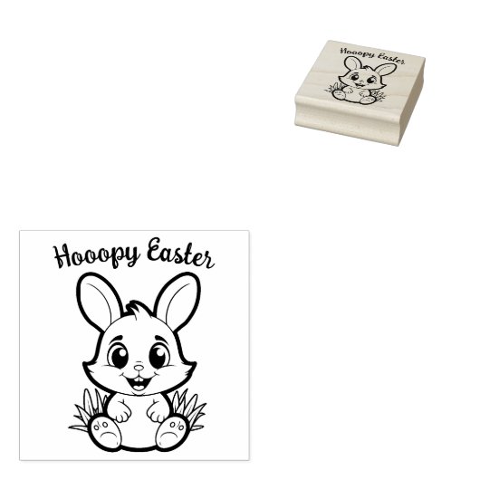 🐰 Osterfest mit Osterhasen und Text Gummistempel (Stempel)