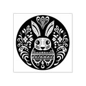 🐰 Osterfest mit Osterhasen und Text Gummistempel (Prägung)